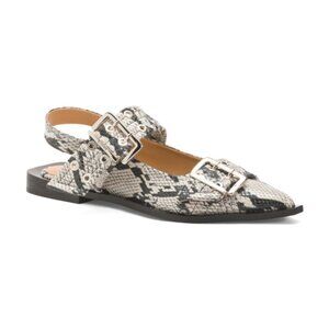 GANNI Made In Portugal Chunky Buckle Ballerina